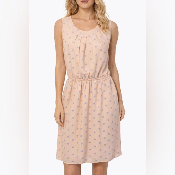 Elle Dresses & Skirts - Elle Peach and Blue Midi Dress.  No Belt